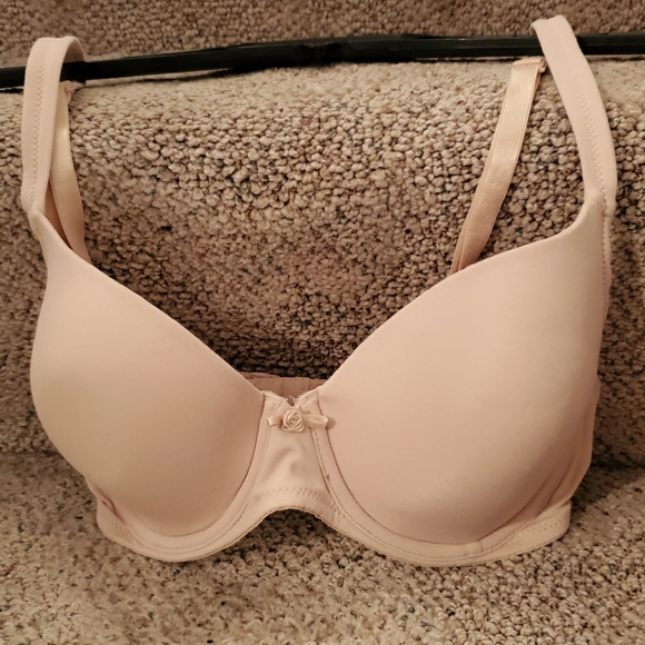Bra delicates 34C tan with small rose in center front wpl #11935 - Picture 1 of 4